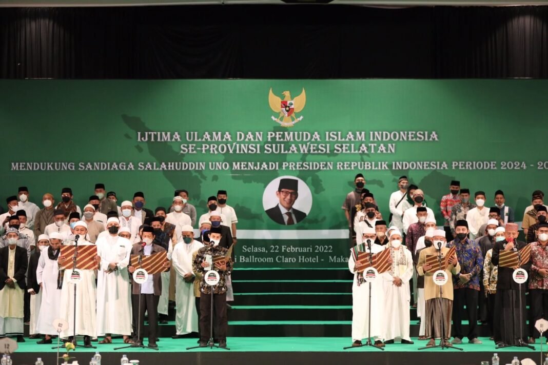Ijtima Ulama dan Pemuda Islam di Sulsel Deklarasi Dukung Sandiaga Uno di Pilpres 2024 Ijtima Ulama dan Pemuda Islam di Sulsel Deklarasi Dukung Sandiaga Uno di Pilpres 2024