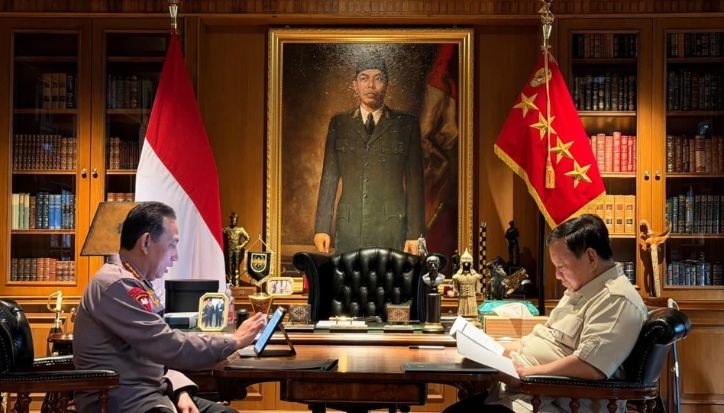 prabowo dan kapolri di hambalang