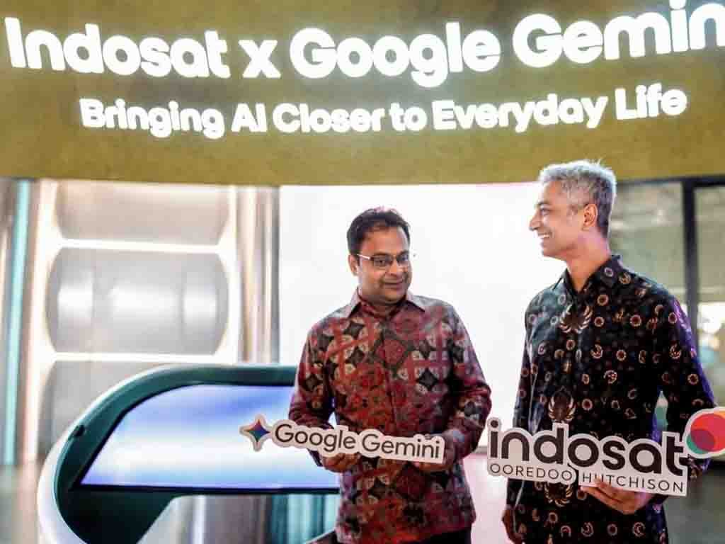 Dokumentasi kerja sama Indosat Ooredoo Hutchison (Indosat atau IOH) dengan Google Gemini.(Foto: Istimewa)
