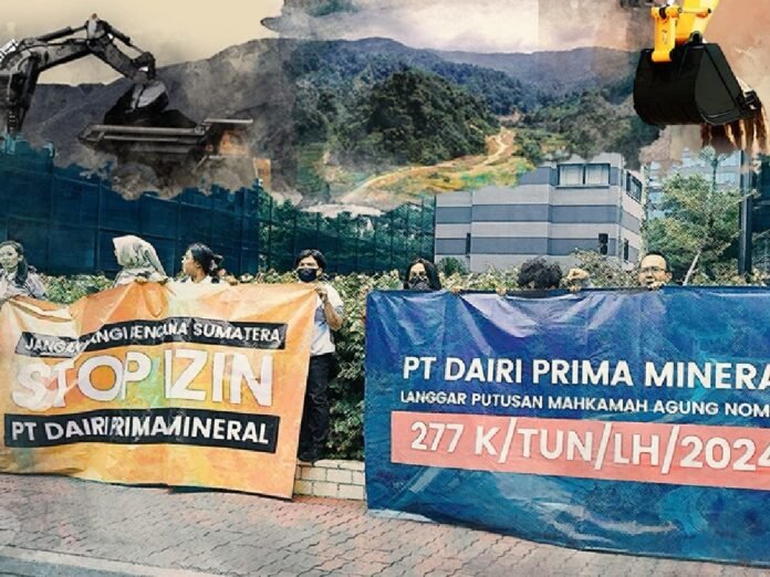aksi tolak tambang PT DPM