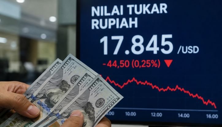 Rupiah Sempat Tembus Rp17.900, Ditutup Melemah ke Level Rp17.845 per Dollar AS rupiah