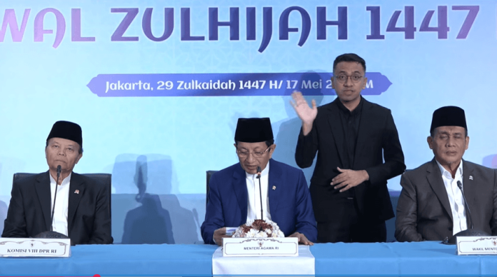 Pemerintah Tetapkan 1 Dzulhijjah 1447 H Jatuh pada 18 Mei 2026, Iduladha 27 Mei Sidang Isbat Dzulhijjah-1447-Hijriah, Minggu 17 Mei 2026.