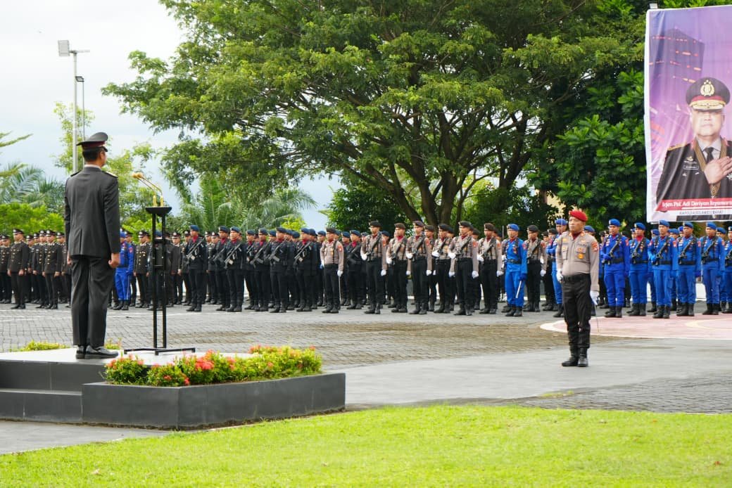Jaga Tunas Bangsa Demi Kedaulatan Negara, Pesan Harkitnas ke-118 di Polda Sulbar Karo SDM Polda Sulbar, saat memimpin upacara peringatan Harkitnas ke-118.