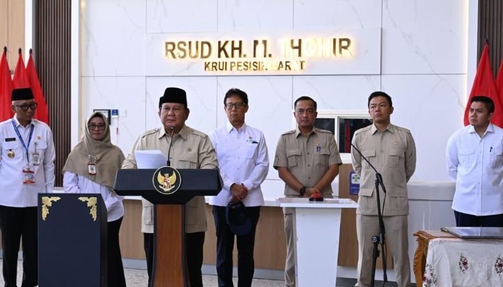 Prabowo Resmikan RSUD Modern di Krui, Kini Bisa Tangani Stroke, Jantung hingga Kanker Prabowo