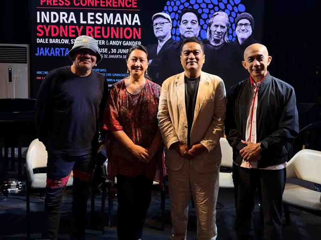 Konser Indra Lesmana Sydney Reunion Siap Digelar di Deheng House Jakarta Suasana konferensi pers konser Indra Lesmana Sydney Reunion. (Foto: Muhammad Iksan)