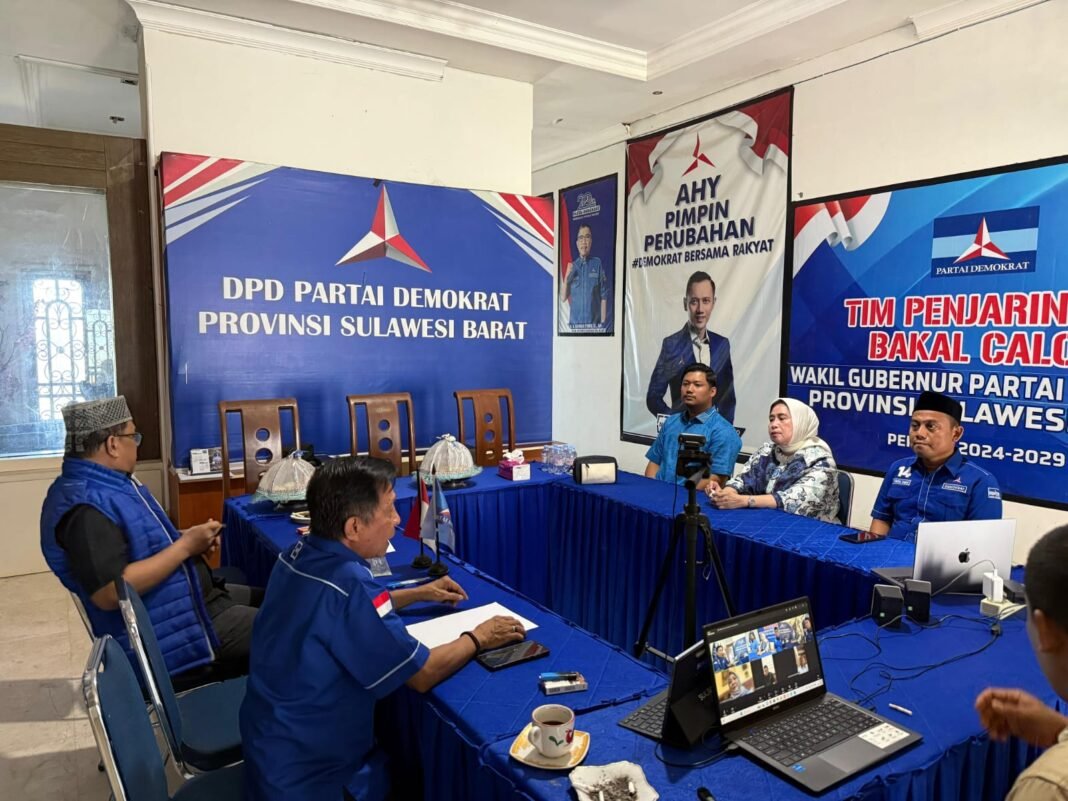 DPD Partai Demokrat Sulbar saat melakukan proses seleksi calon Wakil Gubernur Sulbar