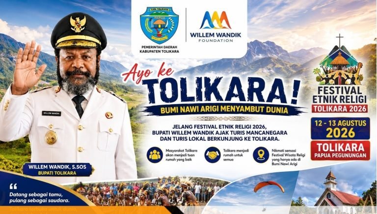 Jelang Festival Etnik Religi 2026, Bupati Wandik Ajak Wisatawan Mancanegara Datang ke Tolikara Jelang Festival Etnik Religi 2026, Bupati Wandik Ajak Wisatawan Mancanegara Datang ke Tolikara