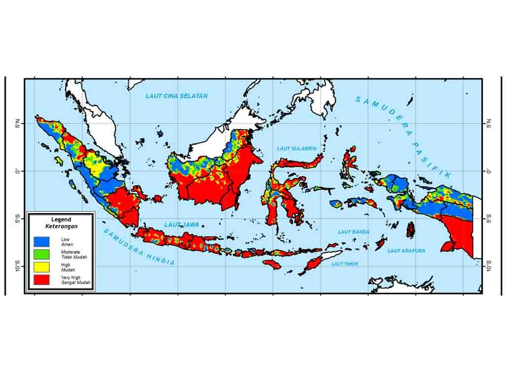 Flores Diguncang Gempa M7,7, BMKG Catat 37 Susulan Ilustrasi peta bencana di Indonesia. (Foto: BMKG)