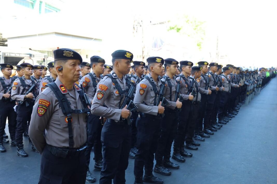 Ribuan pasukan disiagakan amankan Sulsel. (Foto: Opsi)