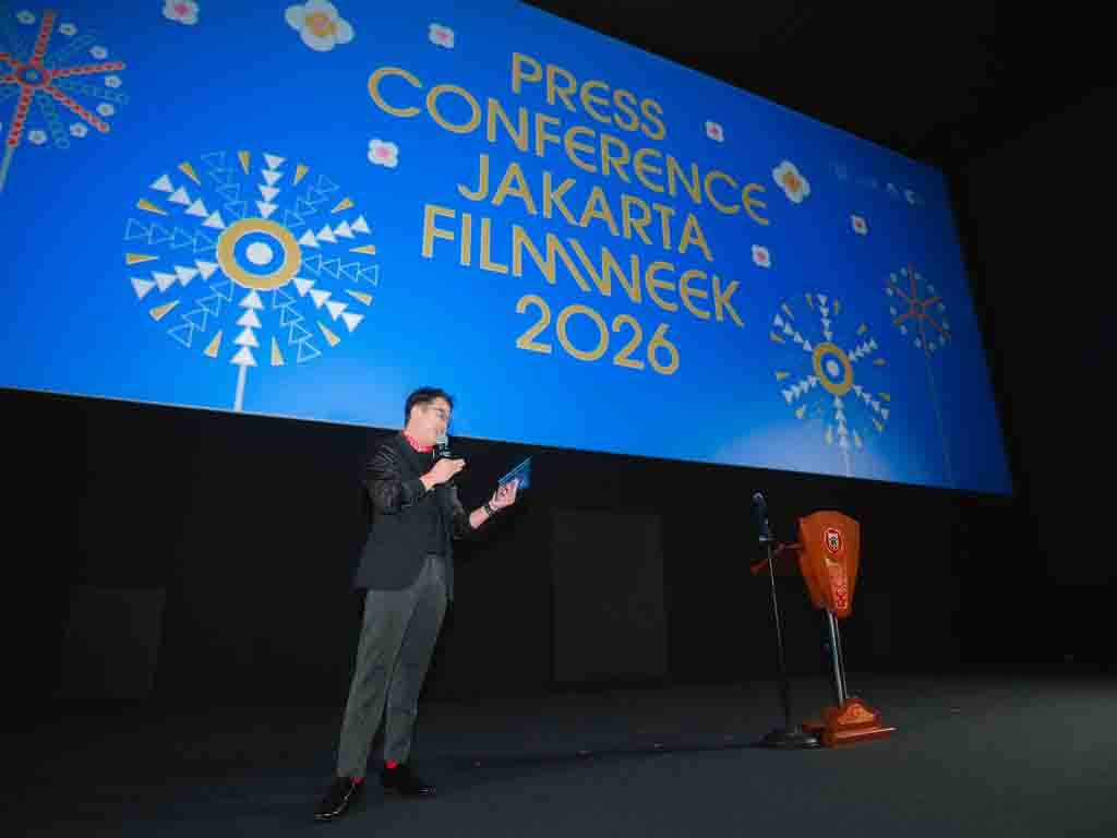 Keriaan Jakarta Film Week 2026 Usung Tema ENCOUNTERS Suasana konferensi pers Jakarta Film Week 2026. (Foto: Istimewa)