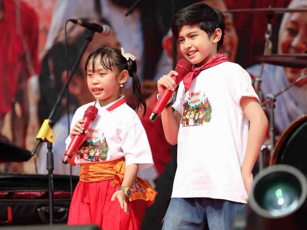 Dua talenta cilik, Shabira Lala dan Hamudy BSA. (Foto: Istimewa)