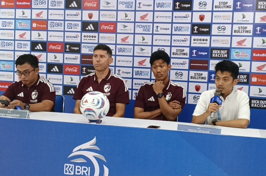 PSM Makassar Pantang Gagal Lagi, Darije Kalezic Bidik Kemenangan atas Arema FC Konferensi PSM di Stadion BJ Habibie, Kota Parepare, Sabtu 12 September 2026. (Foto: Opsi)