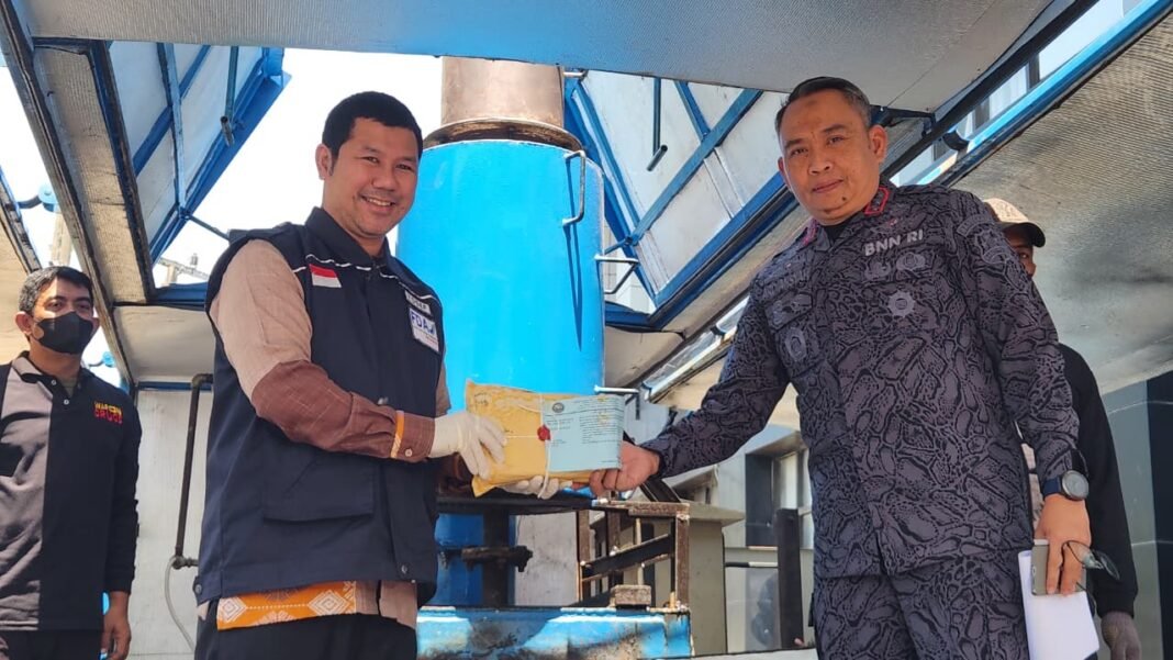 Pemusnahan narkoba di BNNP Sulsel, Rabu 16 September 2026. (Foto: Opsi)