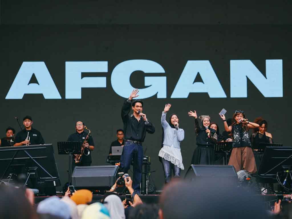 Baru Naik Panggung, Afgan Sukses Bikin Penonton Synchronize Fest 2026 Koor Massal Aksi Afgan di Panggung Synchronize Fest 2026. (Foto: Istimewa)